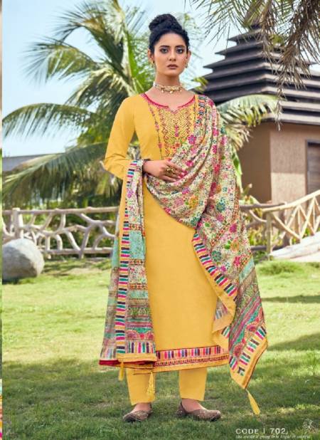 Kainath Latest Digital Jam Silk with Embroidery Work Designer Dress Material Collection.